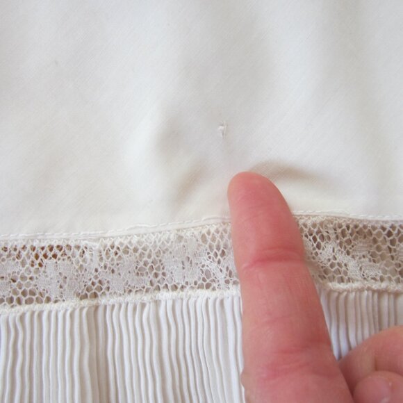 Barbizon Vintage Ivory Lace Embroidered Pleated Ruff Slip Little Miss 12 Rio - Picture 15 of 16